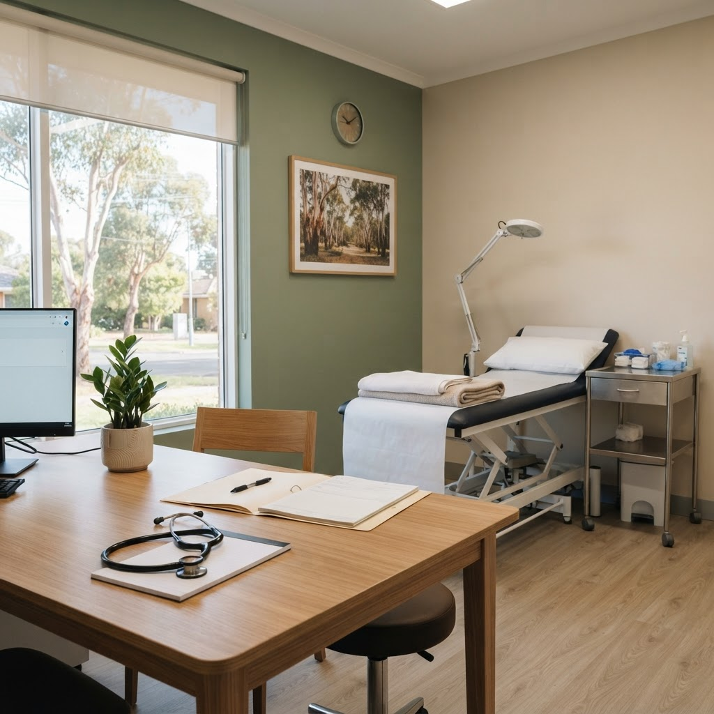 Consultation room at Balmain East Doctors general practice